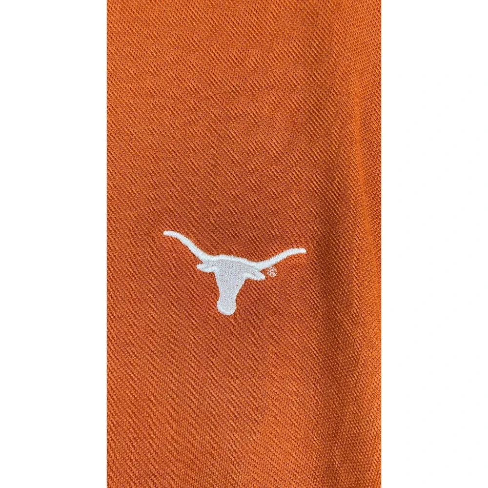Crable Sportswear Polo Shirt Men XXL Orange Excellent Texas Longhorns NCAA Pique